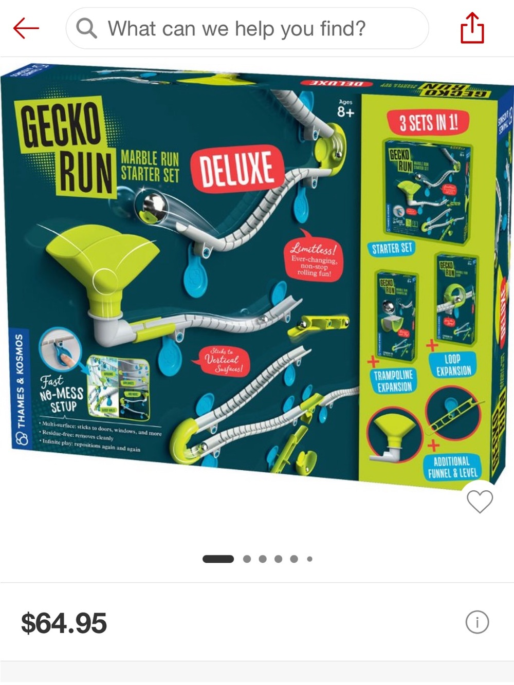 Gecko made in Germany Run Marble Run Starter Set - Green/Blue